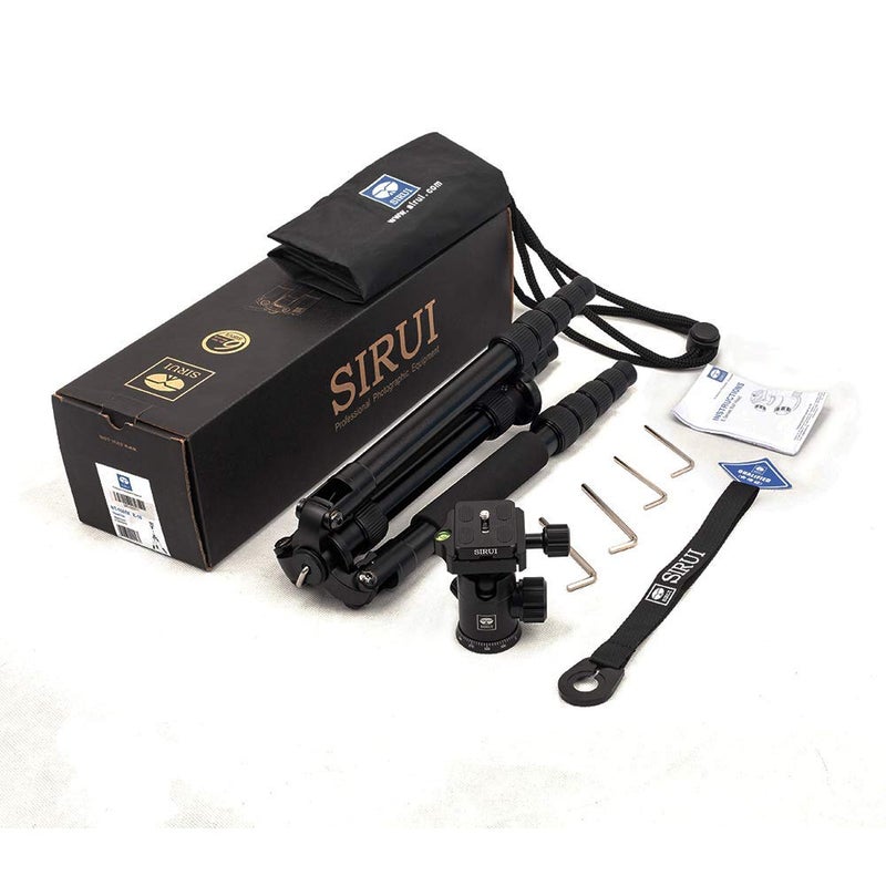 SIRUI 2-in-1 Aluminum Camera Tripod Monopod, Compact Professional Travel Tripod with 360 Panorama Ball Head, for DSLR Video Camcorders 17,6lbs Load (MT1005+M10) - Image 2